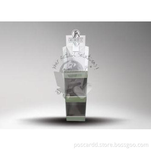 Advertising Grey Paper Corrugated Cardboard Stands Display